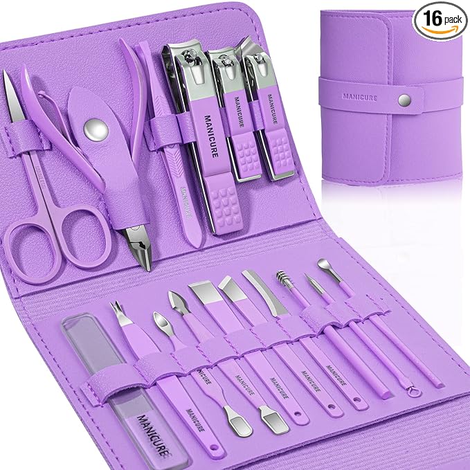 Manicure Set Professional Nail Clippers Pedicure Kit by Leipple