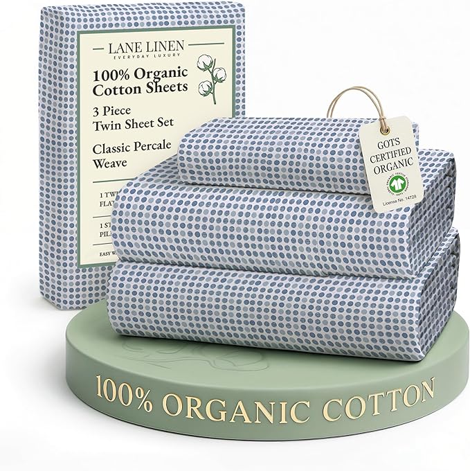 LANE LINEN 100% Organic Cotton Twin Sheets Set by LaneLinen