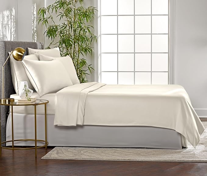 Pure Bamboo Twin Sheets, Genuine 100% Organic Viscose Derived from Bamboo Bed - Image 4