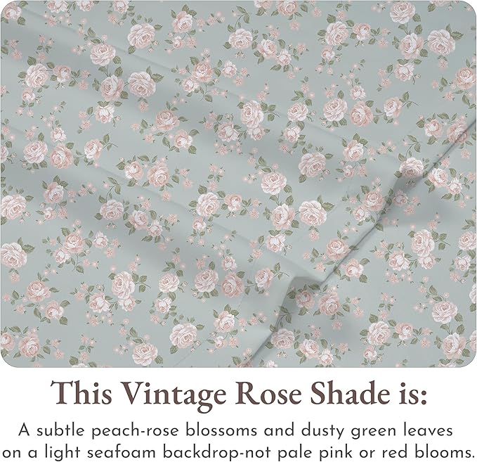 California Design Den Sheet Set Rose King Size Bed Sheets, Deep Pocket King - Image 4