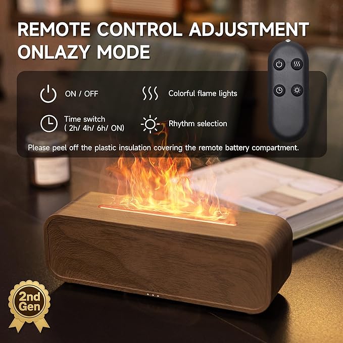 TMEHM Sound Reactive Flame Air Diffuser Humidifier, 7 Colors Aromatherapy - Image 7