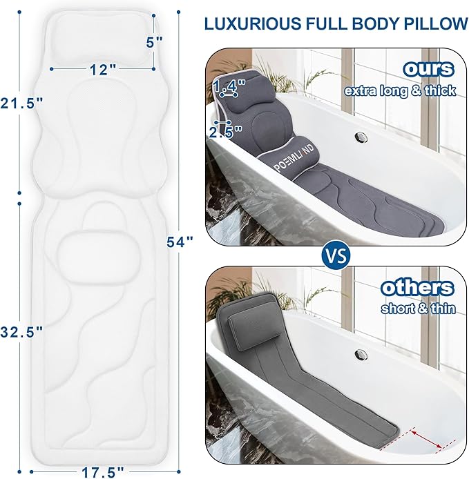 Poemland Full Body Bath Pillow for Tub - Image 4