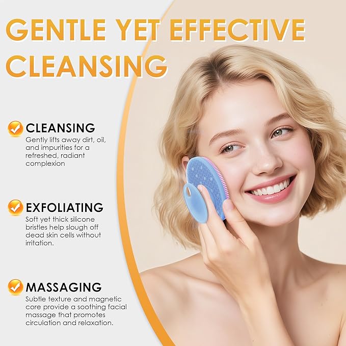 INNERNEED Magnetic Silicone Facial Cleansing Brush – Deep Pore Cleanser - Image 5