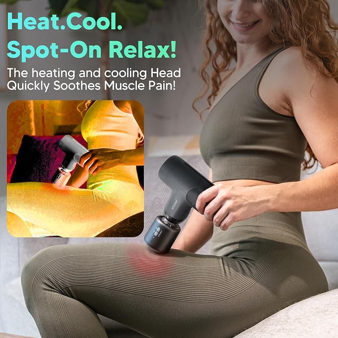arboleaf Mini Thermacool Massage Gun, Heat and Cool Muscle Massager - Image 3