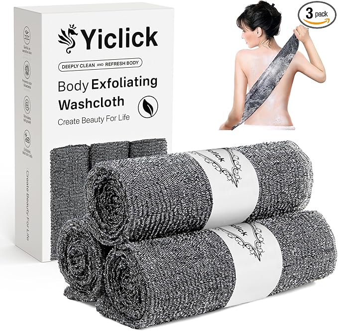 Yiclick 3 PCS Exfoliating Washcloth Towels by YiclickCreateBeautyforLife