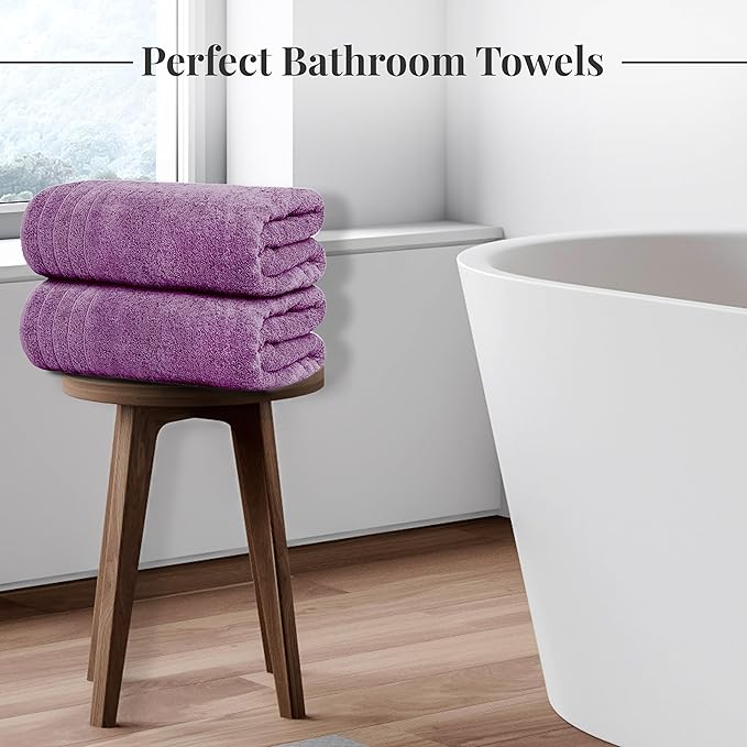 Tens Towels Pack of 4 Extra Large Bath Towels 30 x 60 Inches, 100% Cotton - Image 4