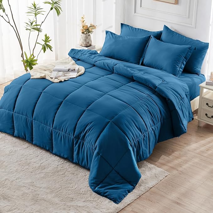 JOLLYVOGUE Queen Comforter Set, Ultra-Soft Bed in a Bag Queen Size 7 Pieces - Image 8