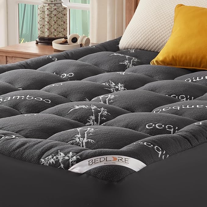 BEDLORE Full Size Mattress Topper Viscose Derived from Bamboo, Thick Pillow Top by Bedlore