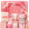 Birthday Gifts for Women, Friend: Unique Pink Self Care Spa Relaxation Baskets by Eletorot