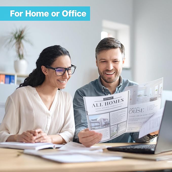 Dunwell Clear Folders for Documents, Plastic 8.5x11 File Sleeves for Document Protection, Filing, Storage, Organization (6 Pack) Transparent Folders with Pockets, Durable Letter Size Document Holder