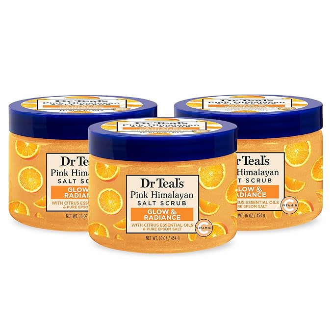 Dr Teal's Pink Himalayan Salt Body Scrub, Glow & Radiance by DrTeals