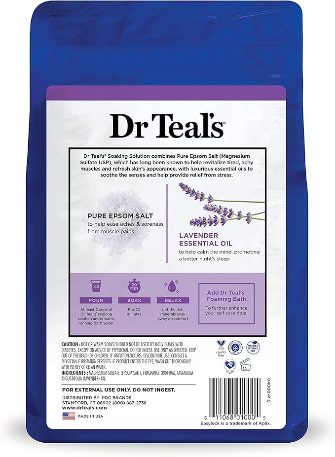 Dr Teal's Pure Epsom Salt, Eucalyptus & Wellness Trio Bundle, 3 lbs - Image 10