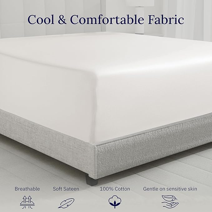 Luxuriously Soft 100% Cotton Fitted Sheet Twin Only - Image 7