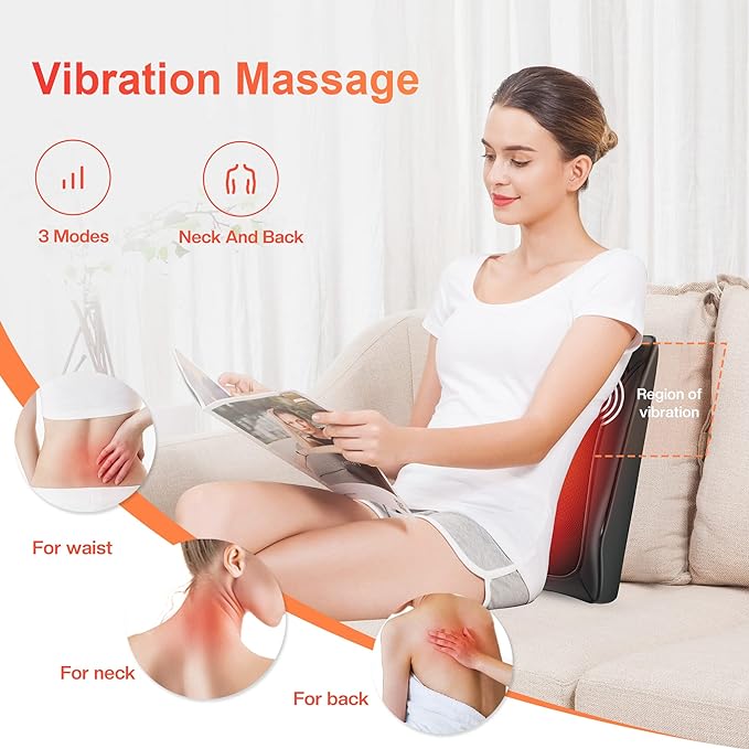 COMFIER Back Massager with Heat, 3D Deep Kneading Shiatsu Neck and Back - Image 5