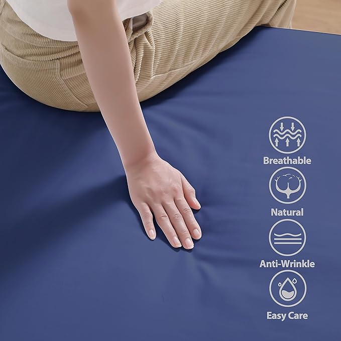 100% Egyptian Cotton Fitted Sheet King Size, 600 Thread Count, Soft & Elastic - Image 2