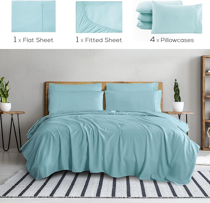 Mueller UltraTemp 6 PC Queen Sheet Set - Image 2