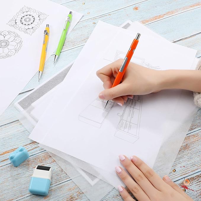 Tenare 250 Sheets Tracing Paper for Drawing Light up Tracing Paper Pad Translucent Sketching Drawing DIY Crafts Painting Works(White,8.3 x 11.7 Inch)