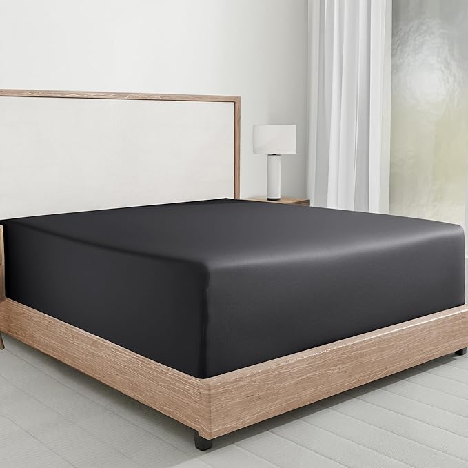 California Design Den Soft 100% Cotton Fitted Sheet Full Size, Deep Pocket by CaliforniaDesignDen