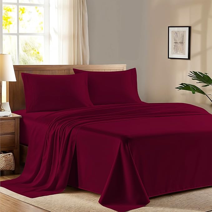 100% Egyptian Cotton California King Bed Sheet Set by AshtonSheets