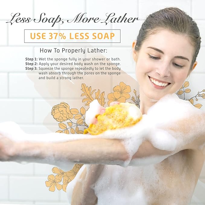 Spongentle Loofah Sponge for Shower and Bathing, Bath Sponge - Image 3