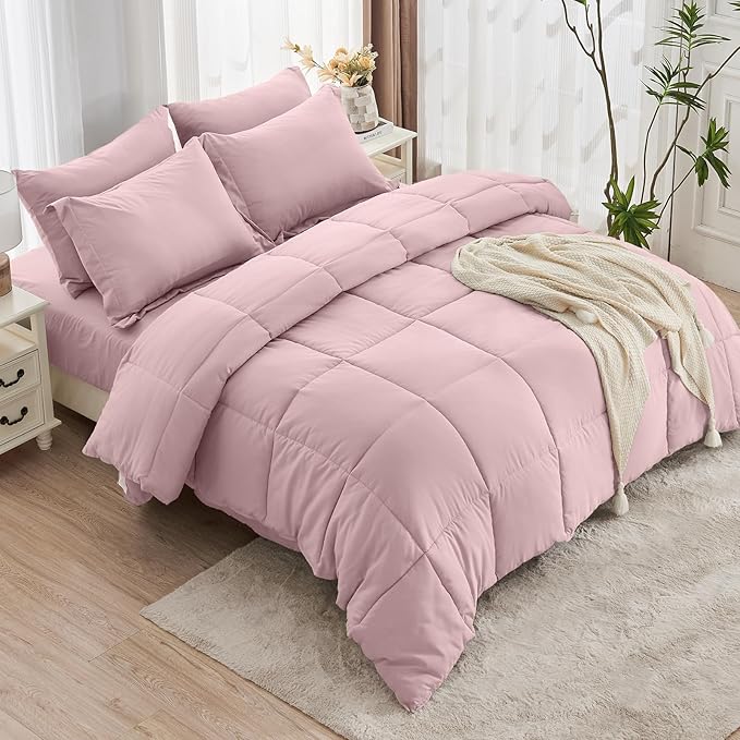 JOLLYVOGUE Twin Comforter Set, Ultra-Soft Bed in a Bag Twin Size 5 Pieces - Image 9