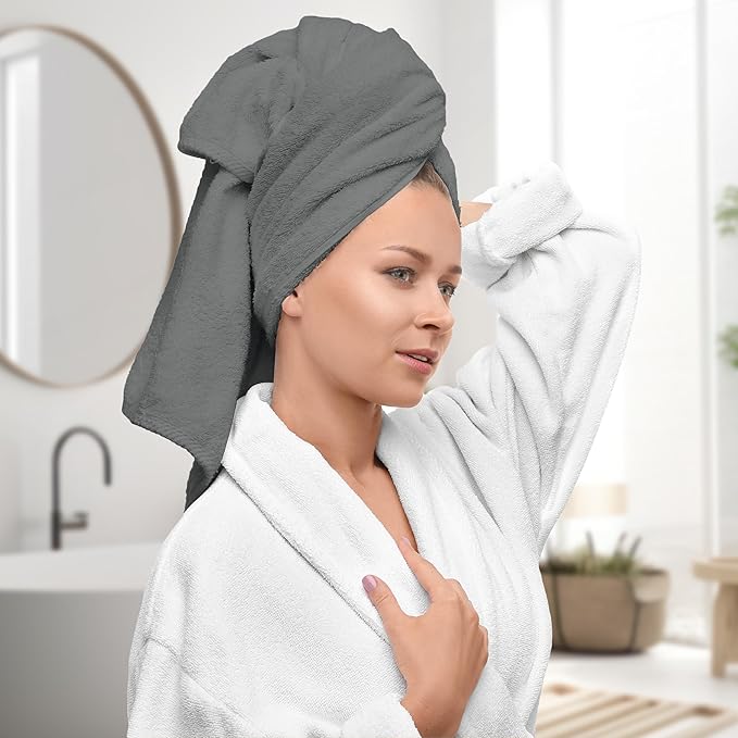 Avalon Towels Luxury 8 Piece Grey Towels Set, 2 Bath Towels, 2 Hand Towels and - Image 2