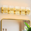 Modern LED Bathroom Light Fixtures Dimmable 5-Light Gold Vanity Light, 5CCT by NADOSAHomeLighting