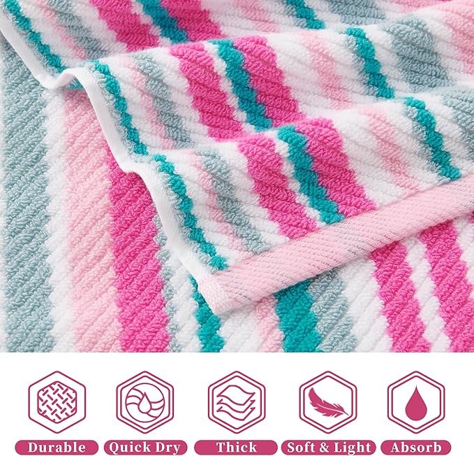 VOOVA & MOVAS Cotton Hand Towels Set of 4, Soft & Absobent & Lightweight - Image 2