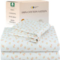 California Design Den King Floral Sheet Set, 100% Cotton Sateen Sheets by CaliforniaDesignDen