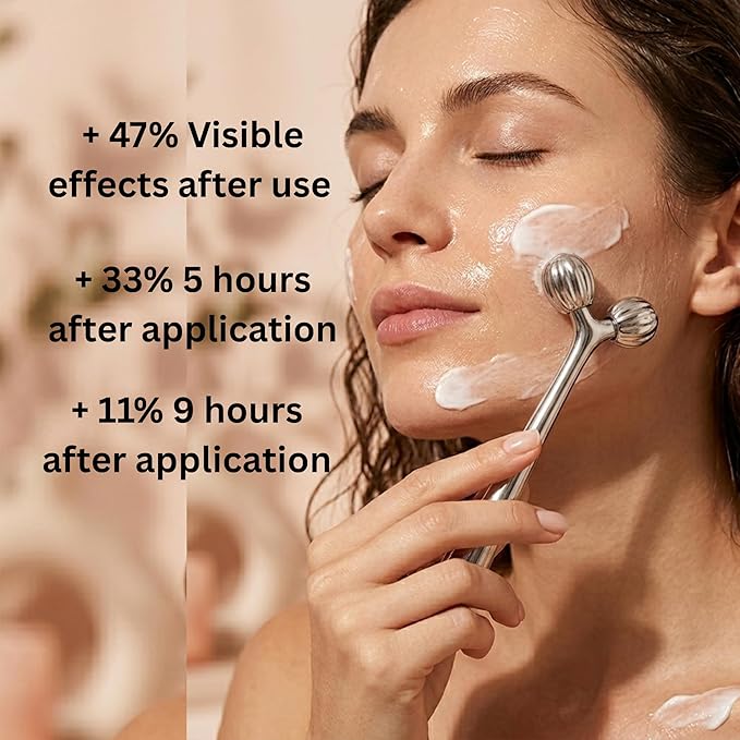 Stainless Steel 3D Face Roller Metal Facial Massager Face Sculpting Gua Sha - Image 3