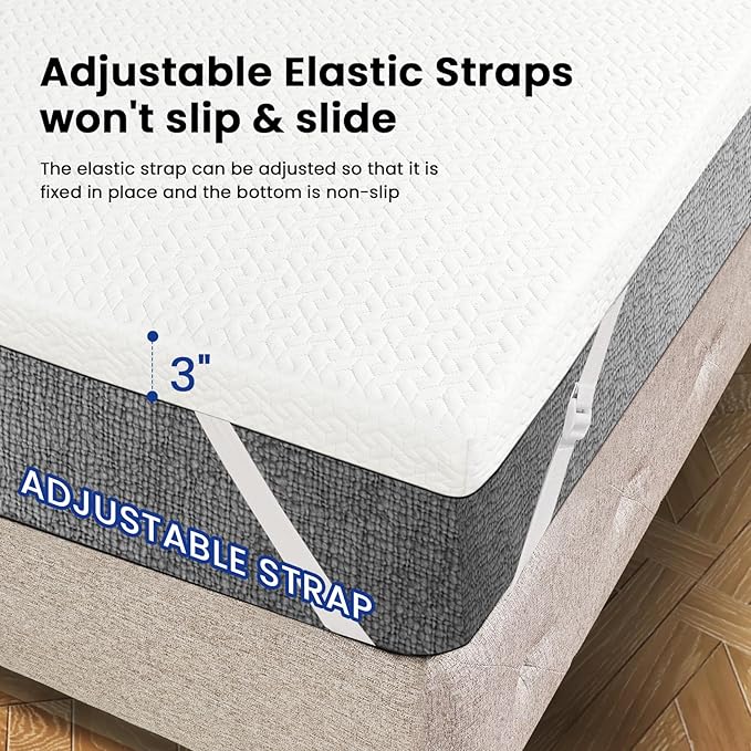 Czpalo 3 Inch Gel Memory Foam Mattress Topper Twin, Cooling Mattress Topper - Image 5