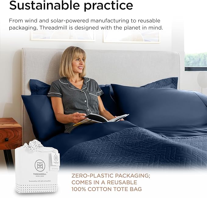 Threadmill Luxury 800 Thread Count California King 100% Cotton Sheets - Image 7