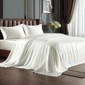 BEDELITE Satin Sheets Queen Size Bed Set, Luxury Soft Ivory White Silky Sheets by BEDELITE