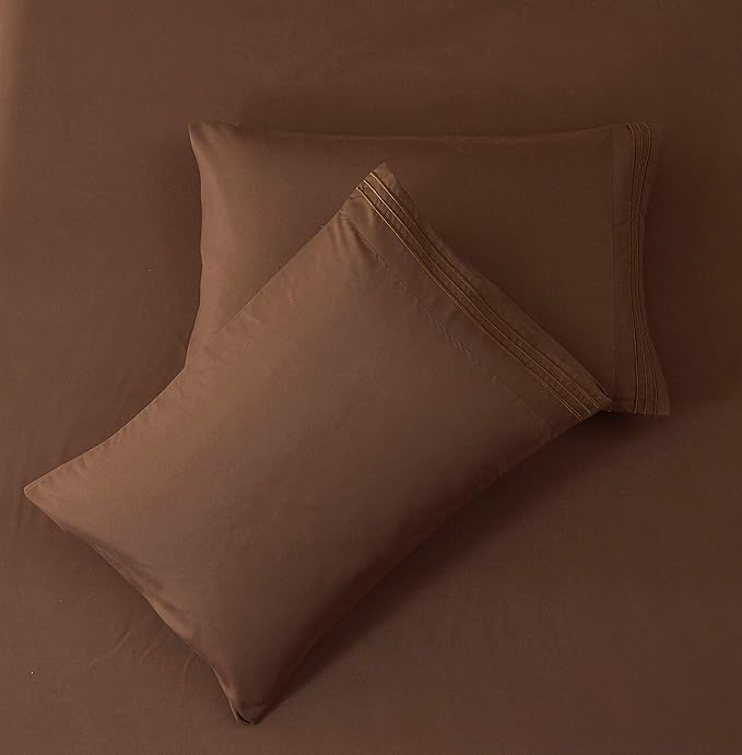 SONORO KATE Sheets Super Soft Microfiber 1800 Thread Count 16 Inch Deep Pocket - Image 4