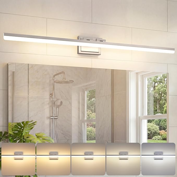VOLISUN Modern Bathroom Vanity Light 48 inch, 40W Dimmable 5CCT Led Bathroom by VOLISUN