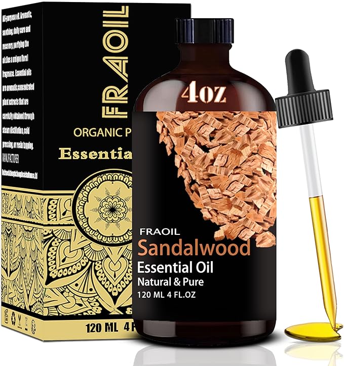 Sandalwood Essential Oil, Sandalwood Oil 4 Fl Oz 120ML by FRAOILESSENTIALOIL