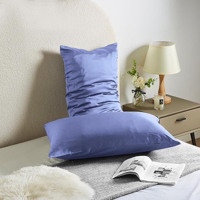 Silk Pillow Cases 2 Pack Mulberry Silk Pillow Cases Soft Breathable Both Sided - Image 2
