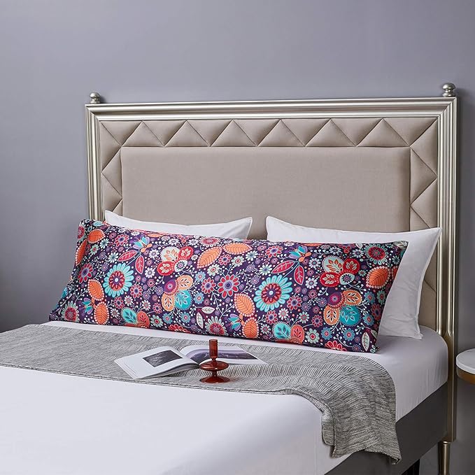 MR&HM Satin Body Pillow Cover, Soft and Breathable Body Pillow Case - Image 5