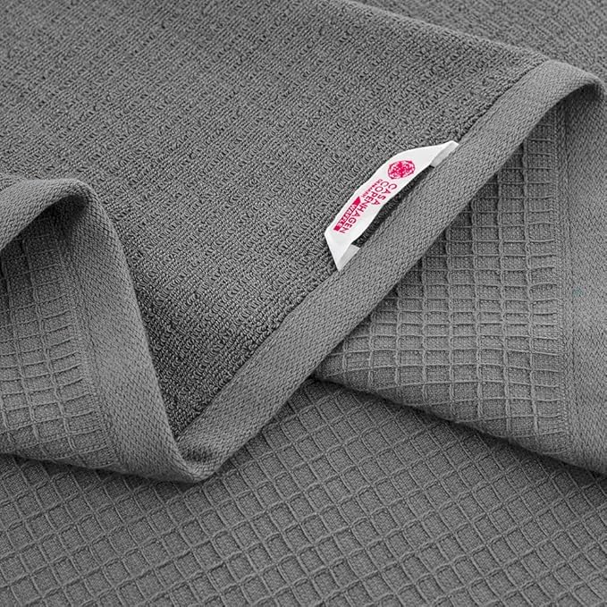 CASA COPENHAGEN Waffle 2Pcs 100% Egyptian Cotton Large Designer Bathsheet - Image 2