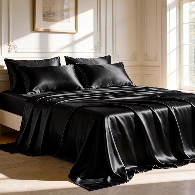 Love's cabin Satin Twin Sheets Set by Lovescabin