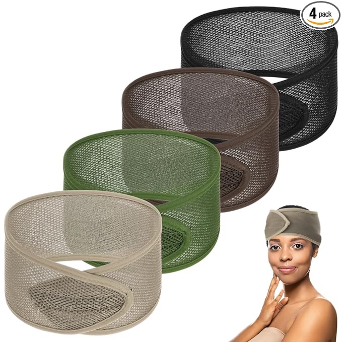 CIATBYYJ 4Pcs Mesh Hair Wraps for Black Women Adjustable Soft Meshs Head Wraps by Unknown