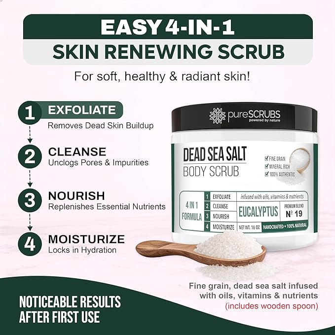pureSCRUBS Premium Eucalyptus Body Scrub Set - Image 3