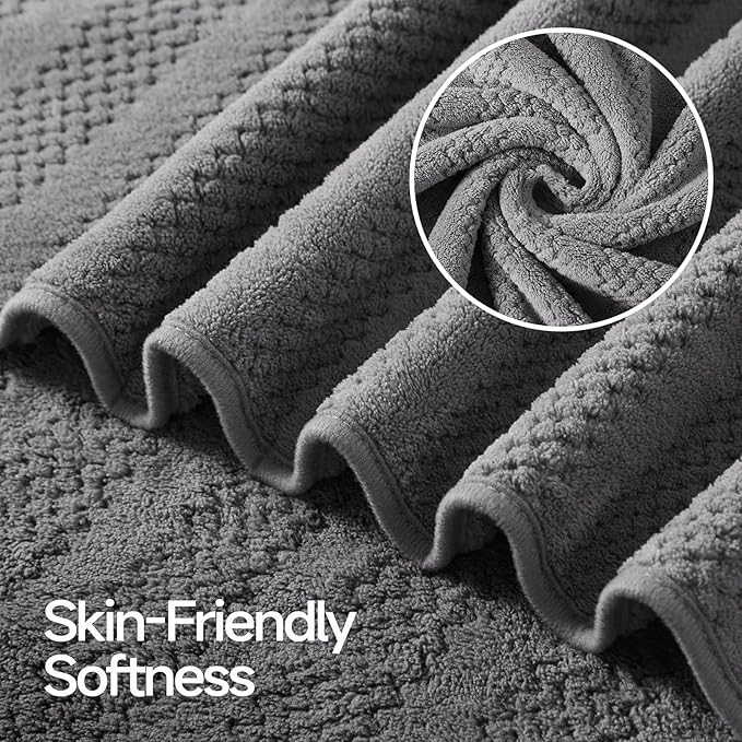 ecolook 4 Pack Microfiber Bath Towels, 31 x 63 inches Extra Large Bath Towel Set - Image 6