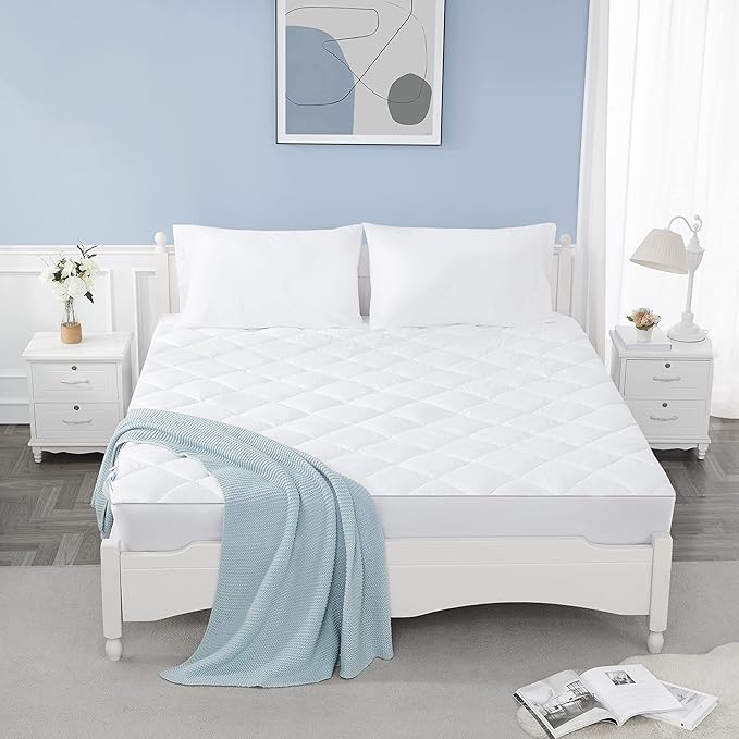 Sunflower King Mattress Pad, Hypoallergenic Cotton Mattress Cover, 18-22" Extra - Image 6