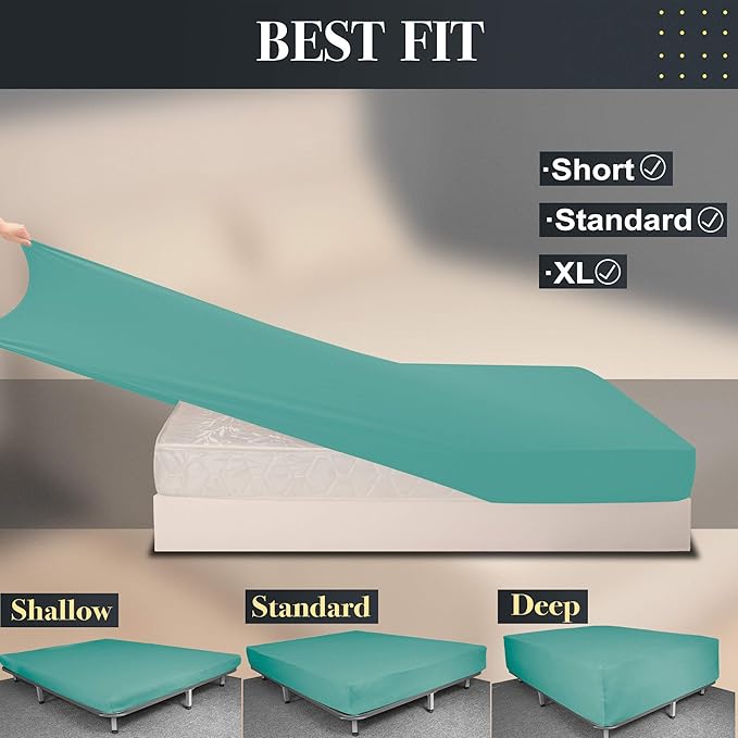 Soft Stretch Queen Size Fitted Sheet Only - Image 4