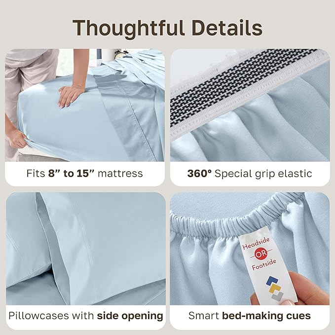 California Design Den Split Top King Sheets Sets - Image 5