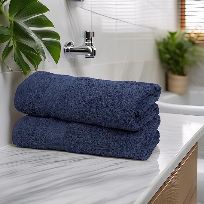 Commercial Bulk Pack of 12 Small Bath Towels – 100% Cotton Terry 24" x 46" – - Image 3