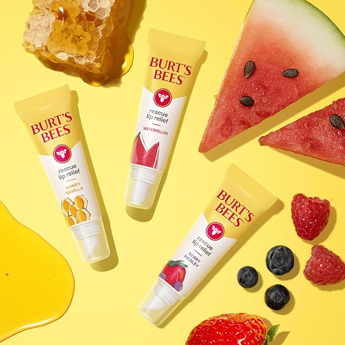 Burt's Bees Rescue Lip Relief, Berry Medley, Hydrating Lip Balm - Image 10