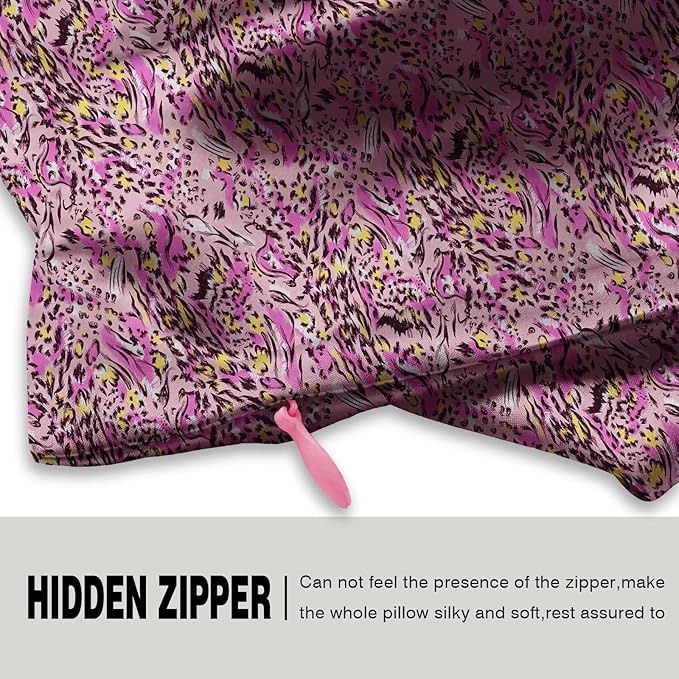 Mulberry Silk Pillowcase for Hair and Skin Standard Size Leopard Print Pillow - Image 3