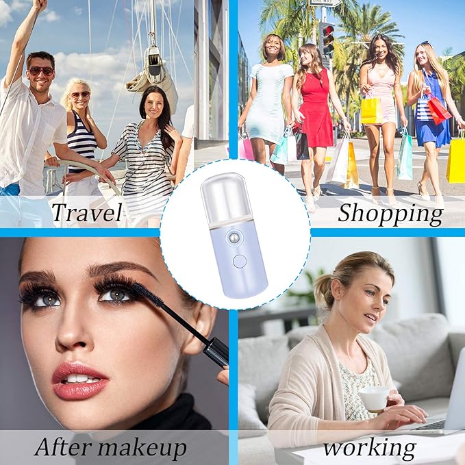 Mudder 8 Pieces Nano Facial Mister Face Sprayer Portable Handheld Humidifier - Image 6